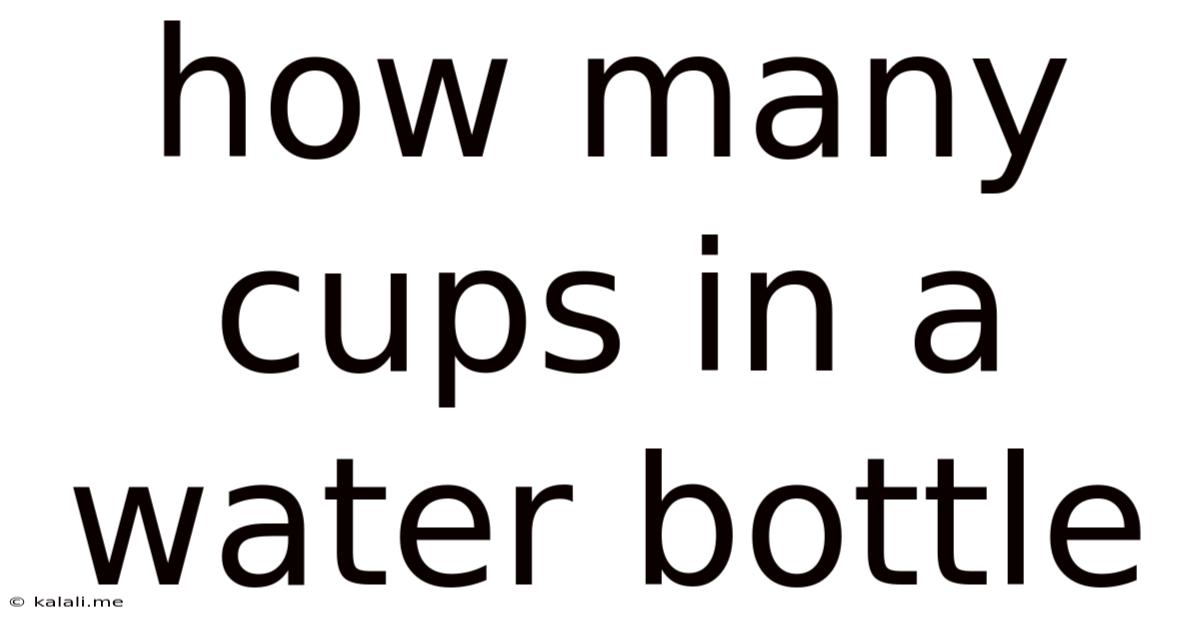 How Many Cups In A Water Bottle