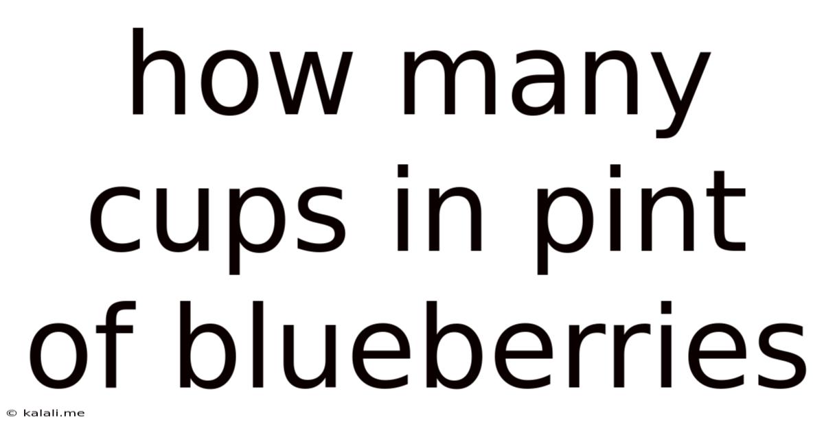 How Many Cups In Pint Of Blueberries