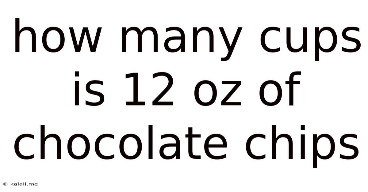 How Many Cups Is 12 Oz Of Chocolate Chips