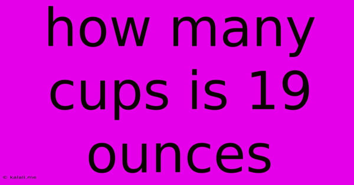 How Many Cups Is 19 Ounces