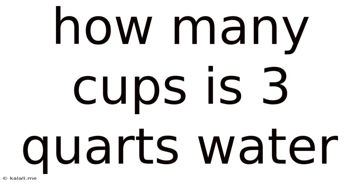 How Many Cups Is 3 Quarts Water