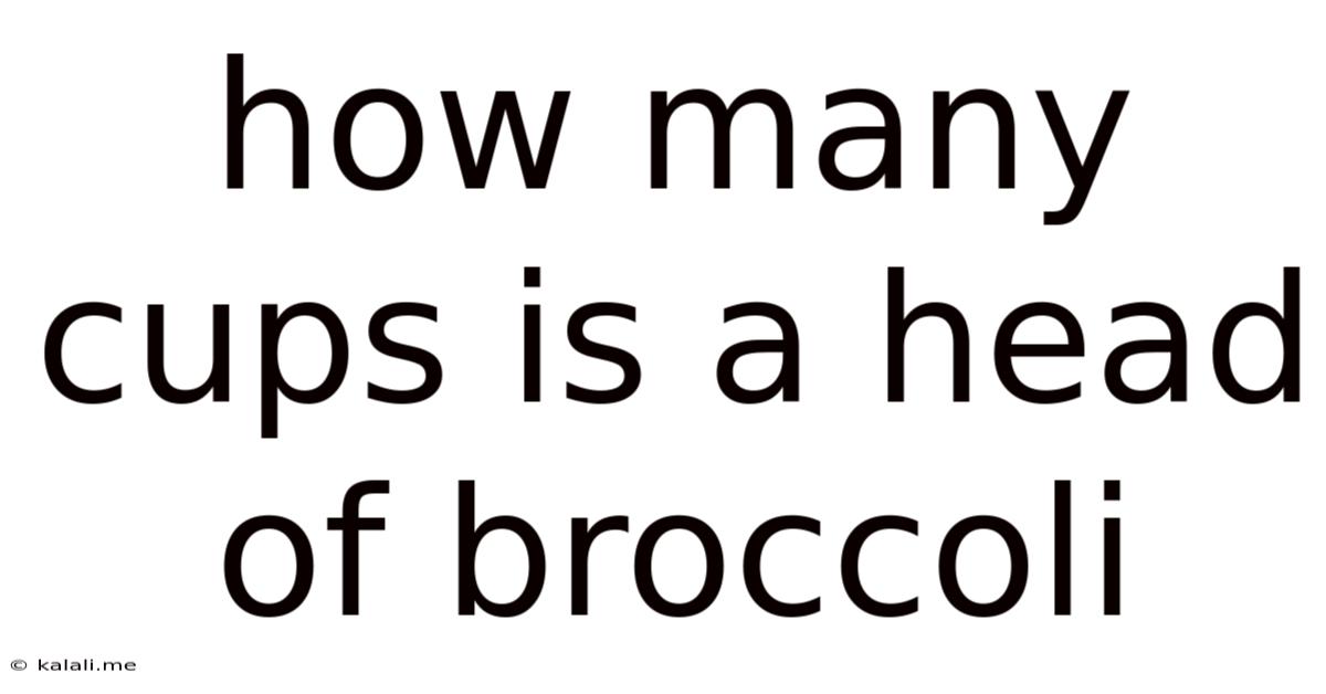 How Many Cups Is A Head Of Broccoli