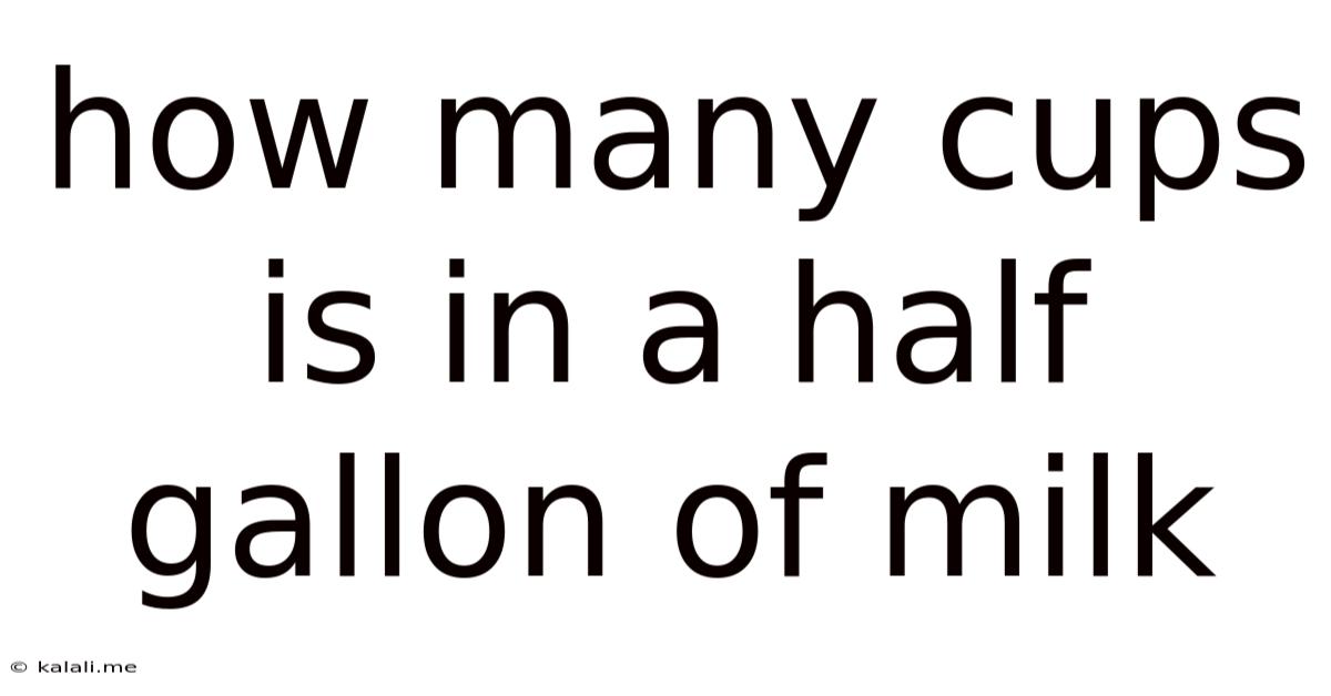 How Many Cups Is In A Half Gallon Of Milk