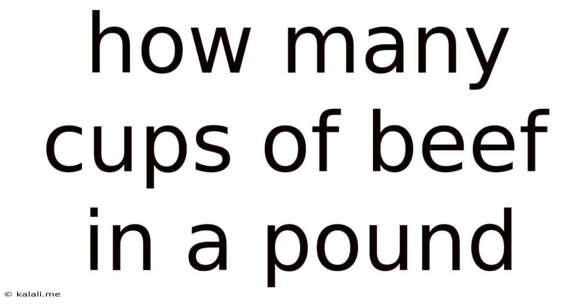 How Many Cups Of Beef In A Pound