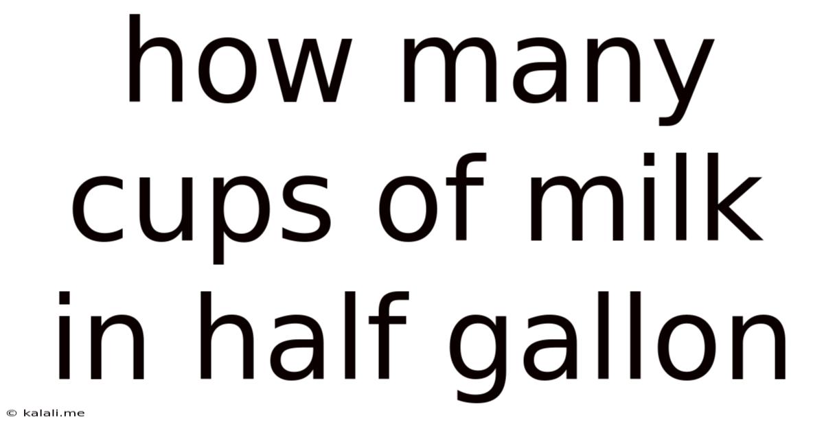 How Many Cups Of Milk In Half Gallon