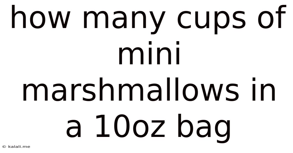 How Many Cups Of Mini Marshmallows In A 10oz Bag