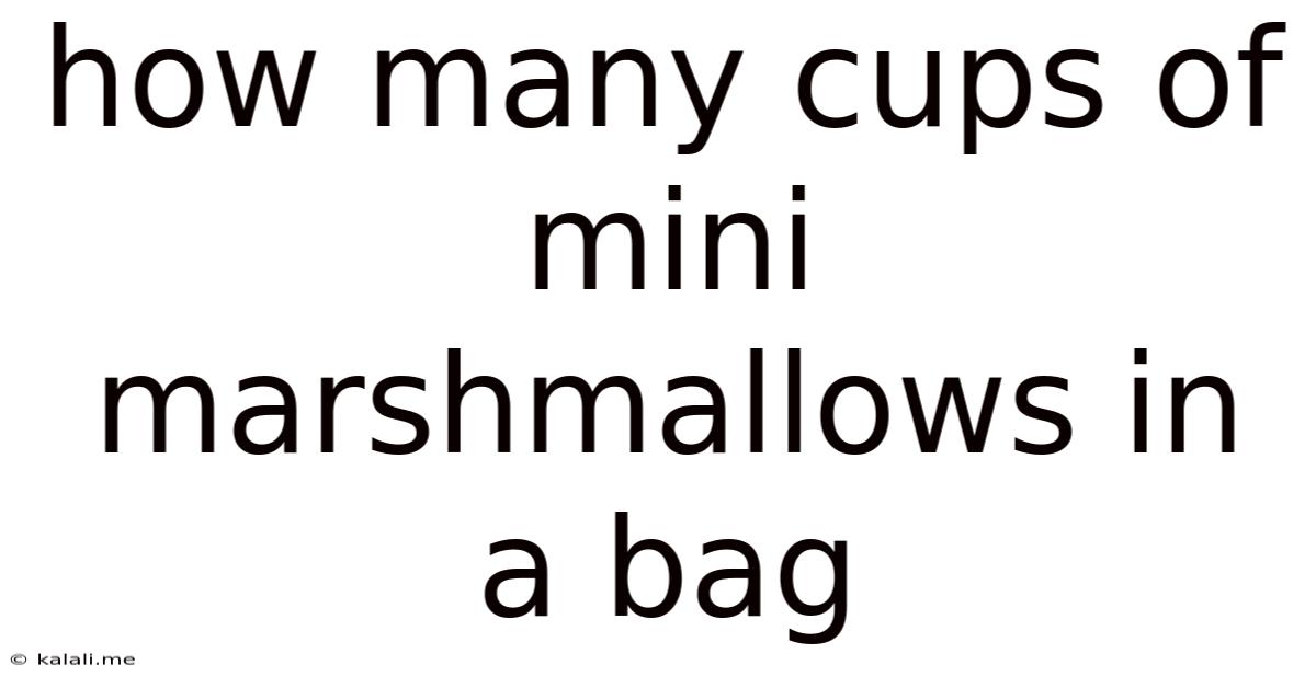 How Many Cups Of Mini Marshmallows In A Bag
