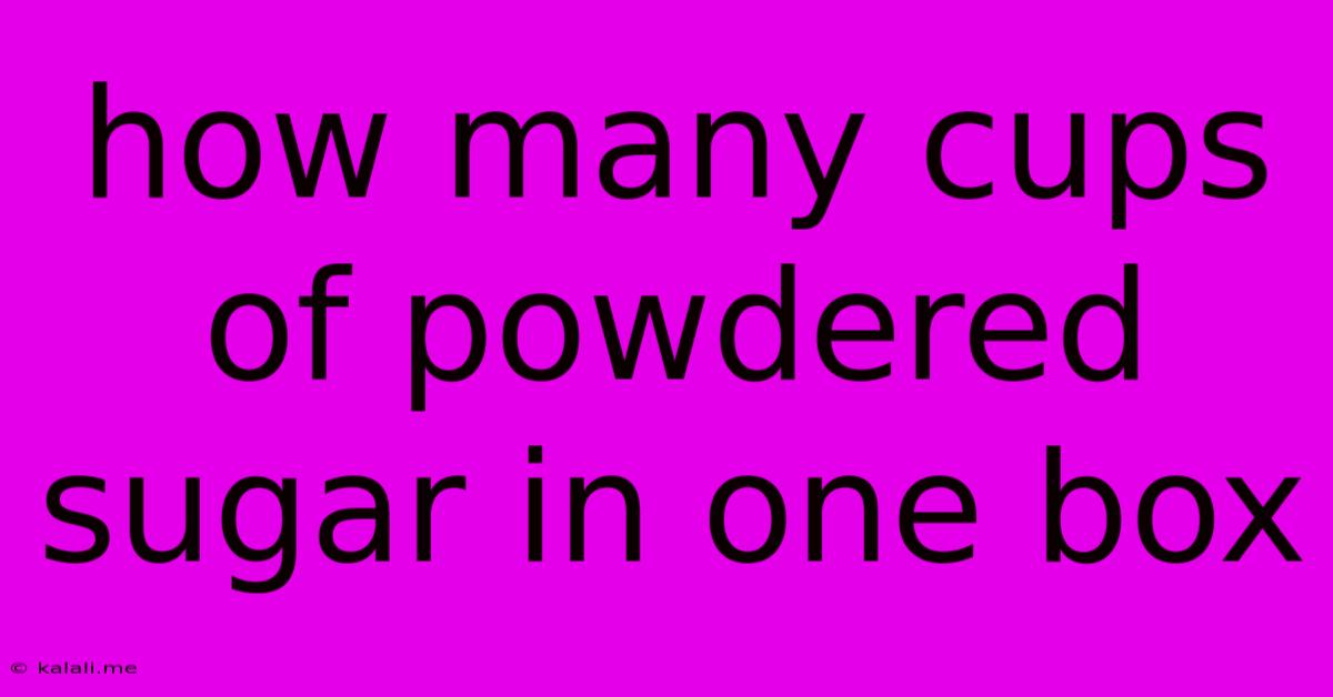 How Many Cups Of Powdered Sugar In One Box