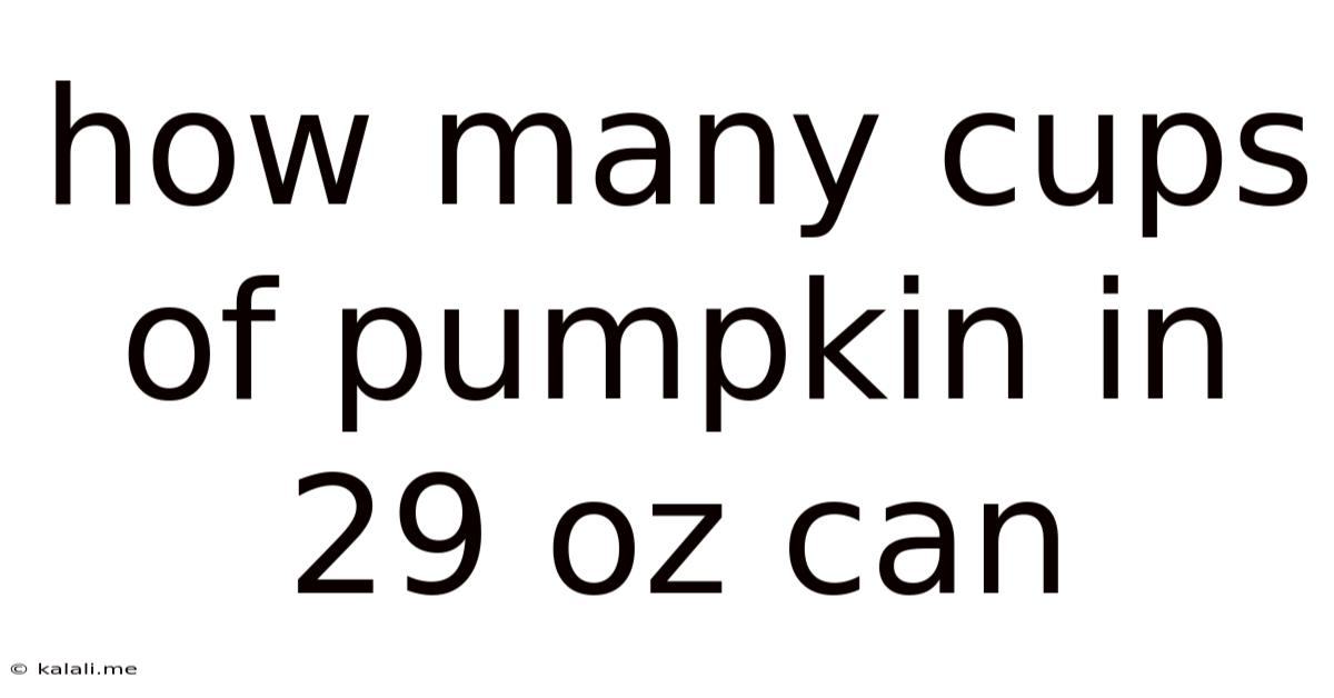 How Many Cups Of Pumpkin In 29 Oz Can