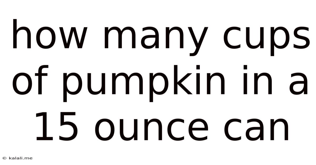 How Many Cups Of Pumpkin In A 15 Ounce Can