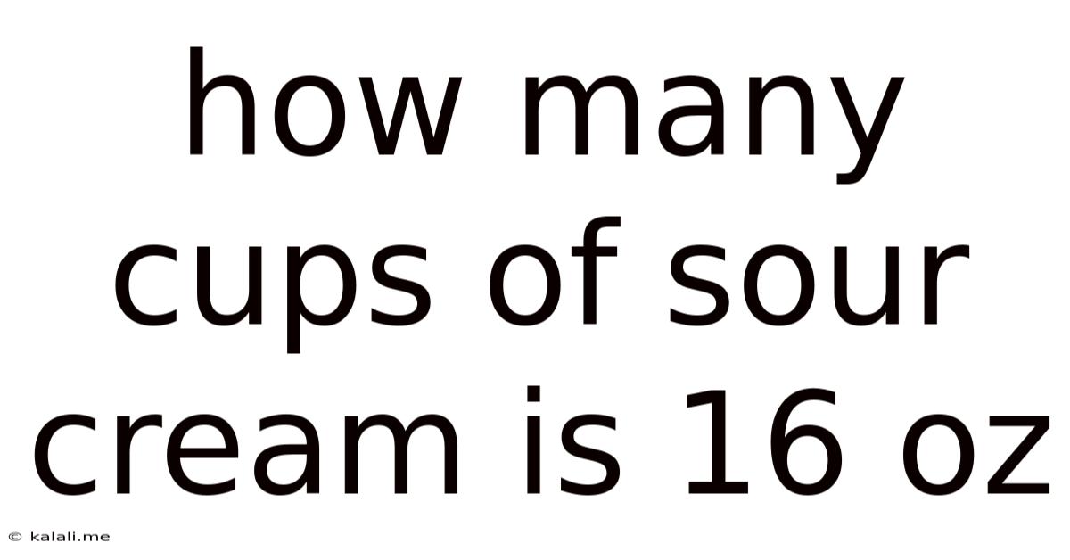 How Many Cups Of Sour Cream Is 16 Oz
