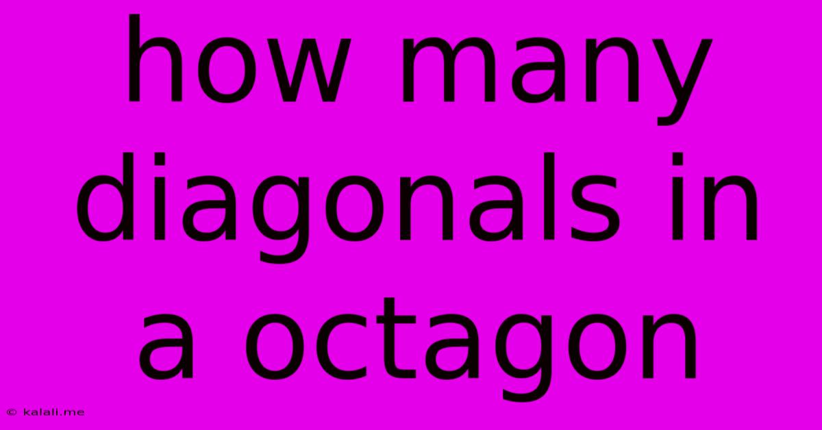 How Many Diagonals In A Octagon
