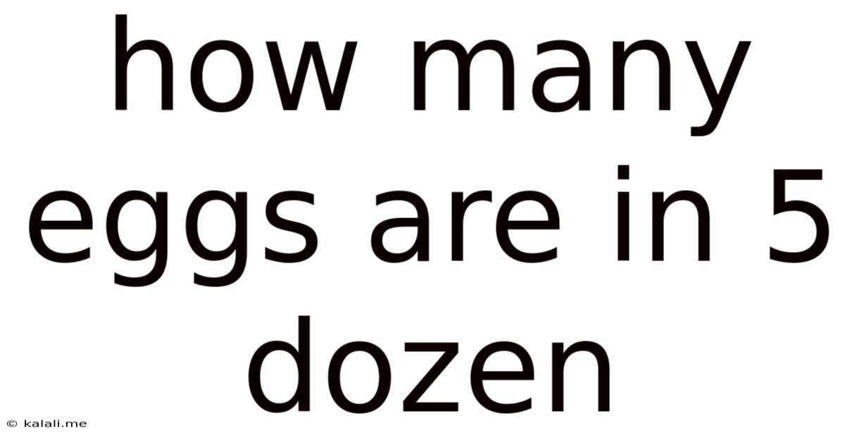 How Many Eggs Are In 5 Dozen