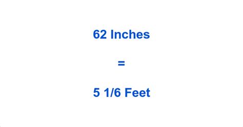 How Many Feet Are 62 Inches