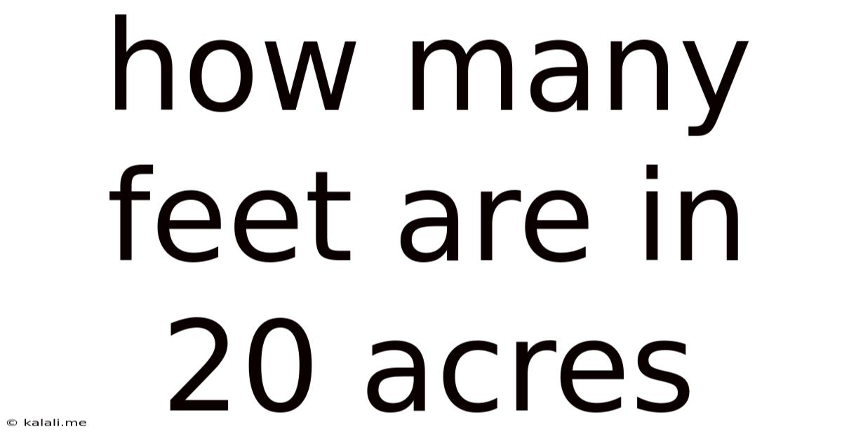 How Many Feet Are In 20 Acres