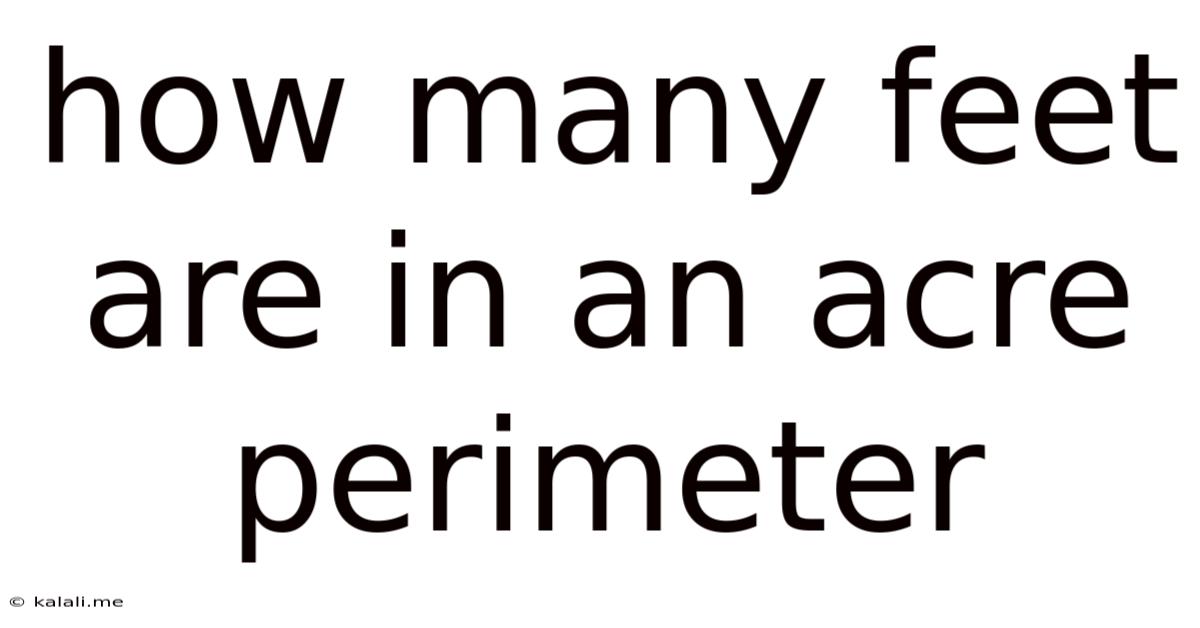 How Many Feet Are In An Acre Perimeter