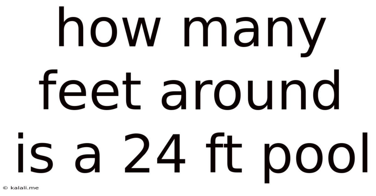 How Many Feet Around Is A 24 Ft Pool