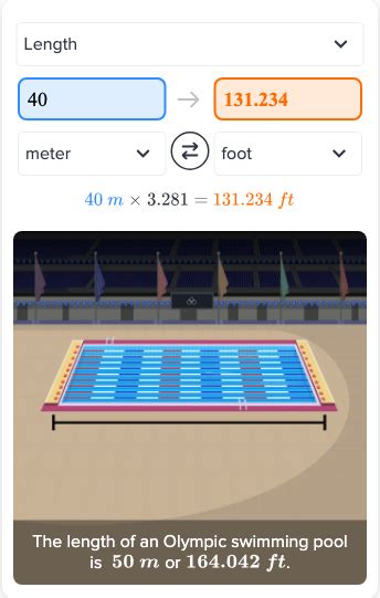 How Many Feet In 40 Meters