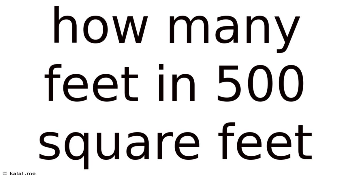 How Many Feet In 500 Square Feet