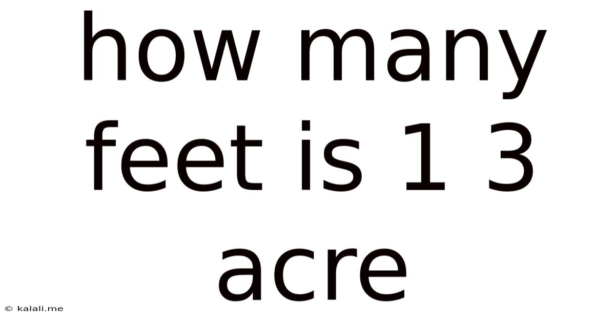 How Many Feet Is 1 3 Acre