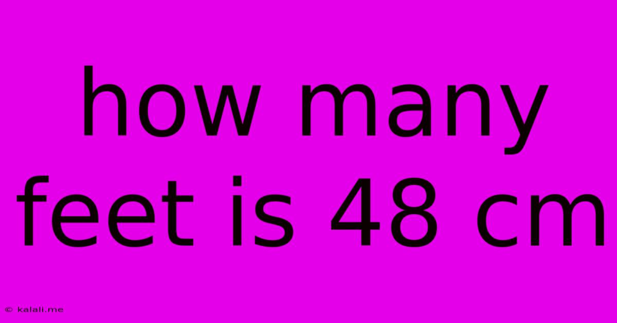 How Many Feet Is 48 Cm