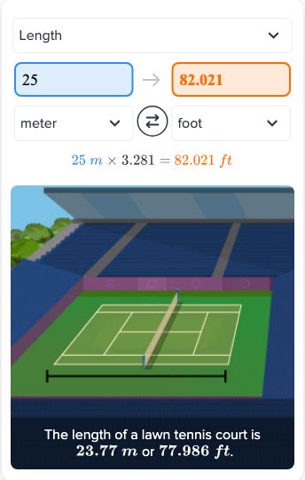 How Many Feet Is In 25 Meters