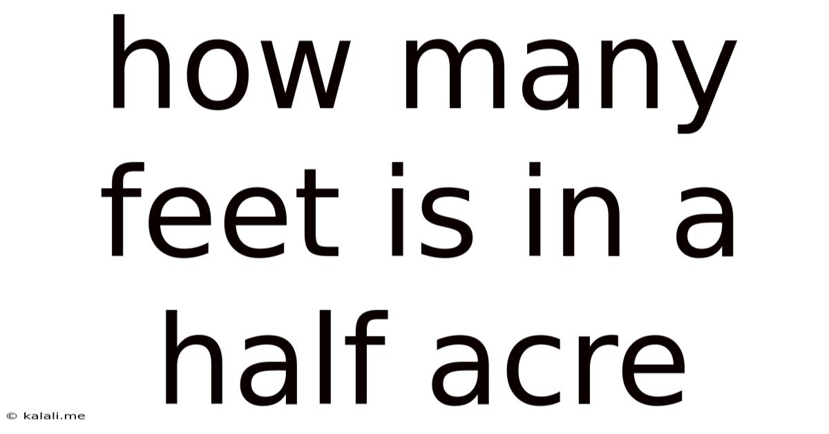 How Many Feet Is In A Half Acre