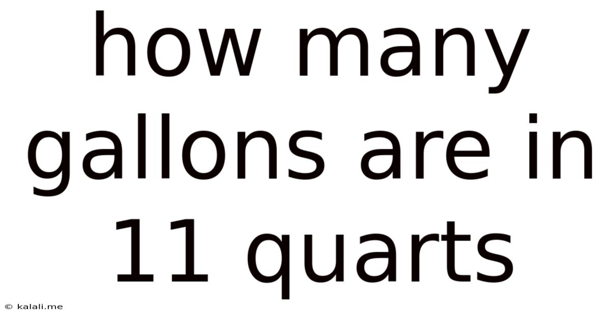 How Many Gallons Are In 11 Quarts