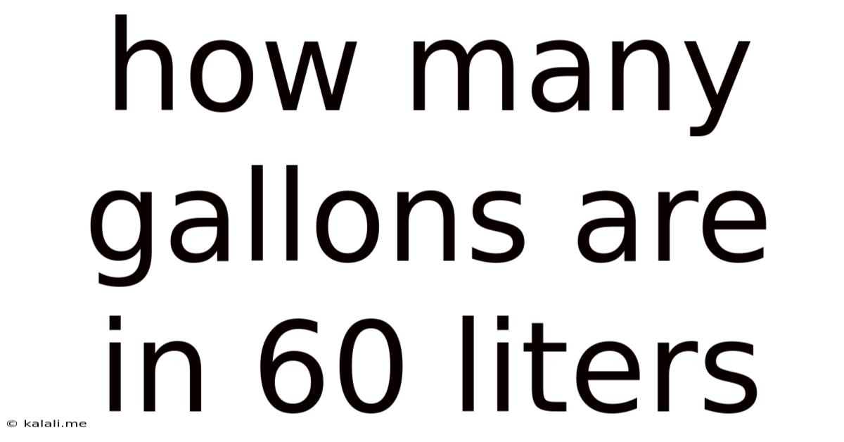 How Many Gallons Are In 60 Liters