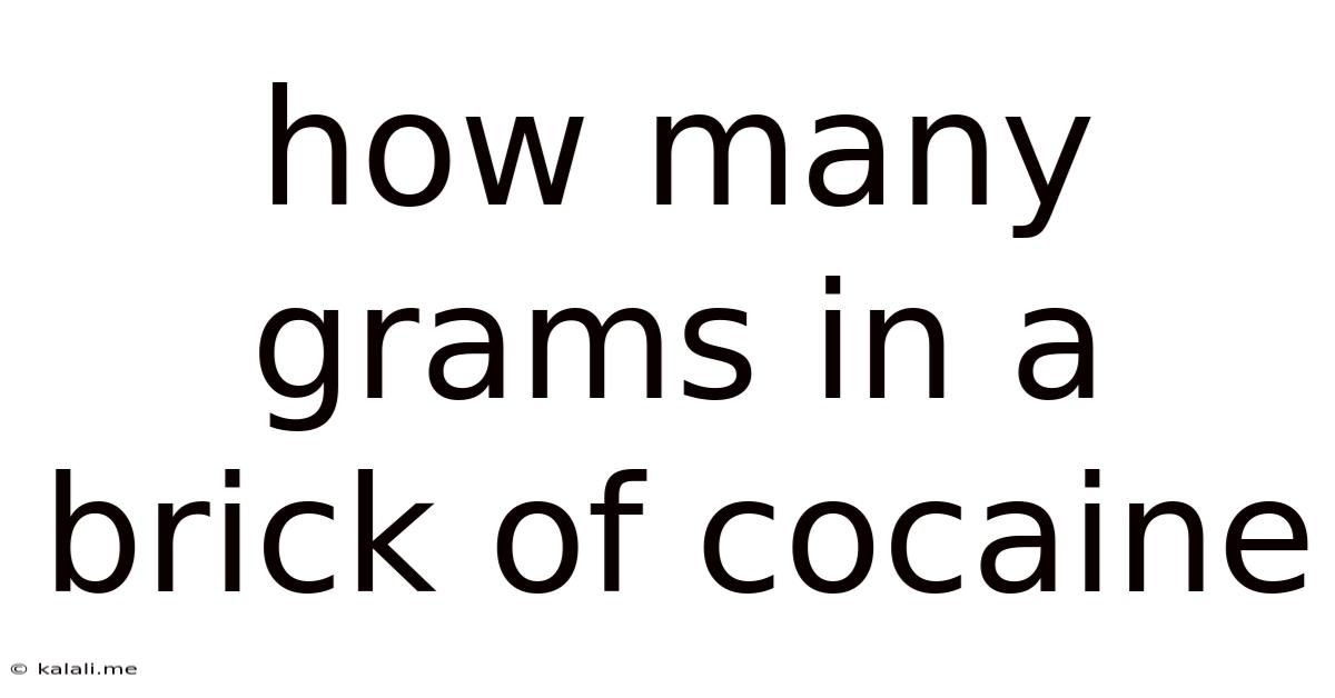How Many Grams In A Brick Of Cocaine