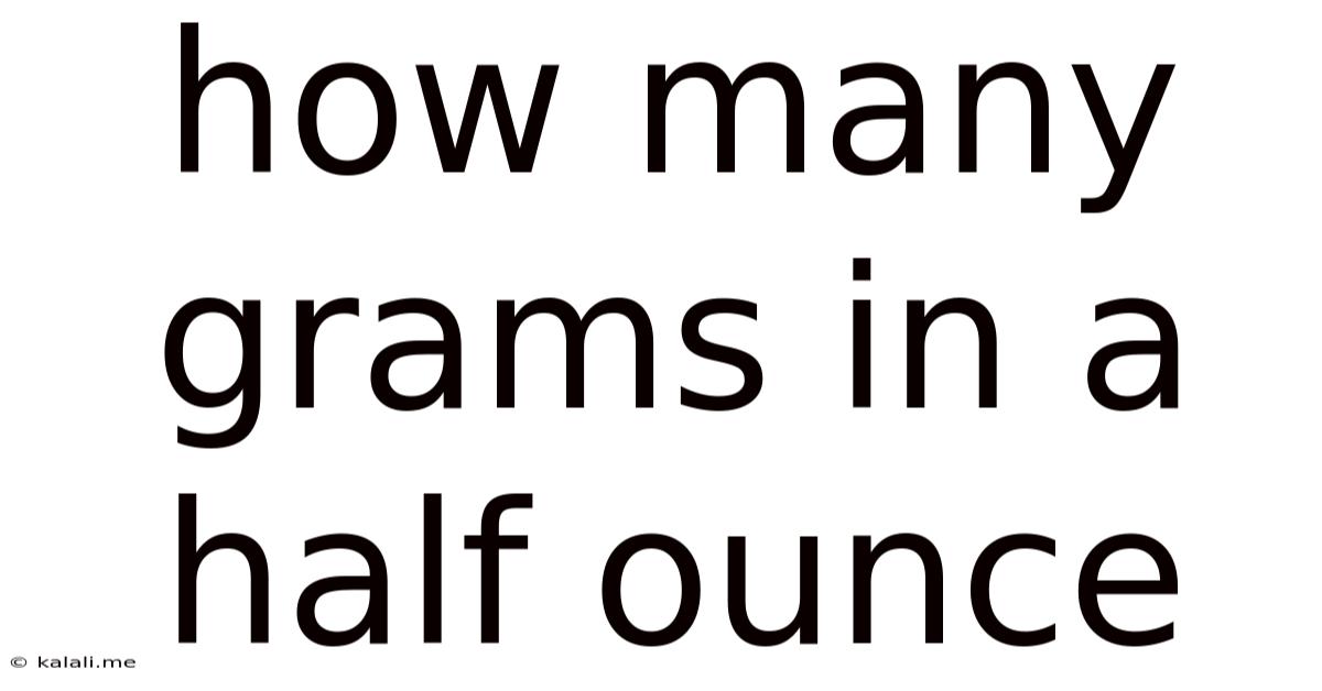 How Many Grams In A Half Ounce