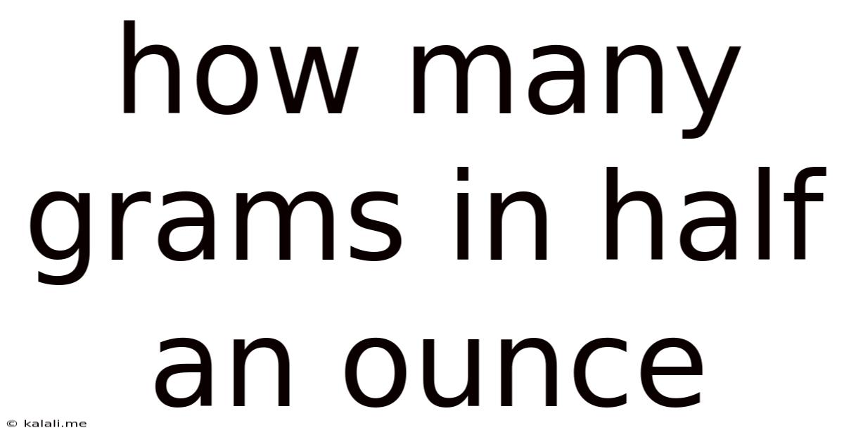 How Many Grams In Half An Ounce