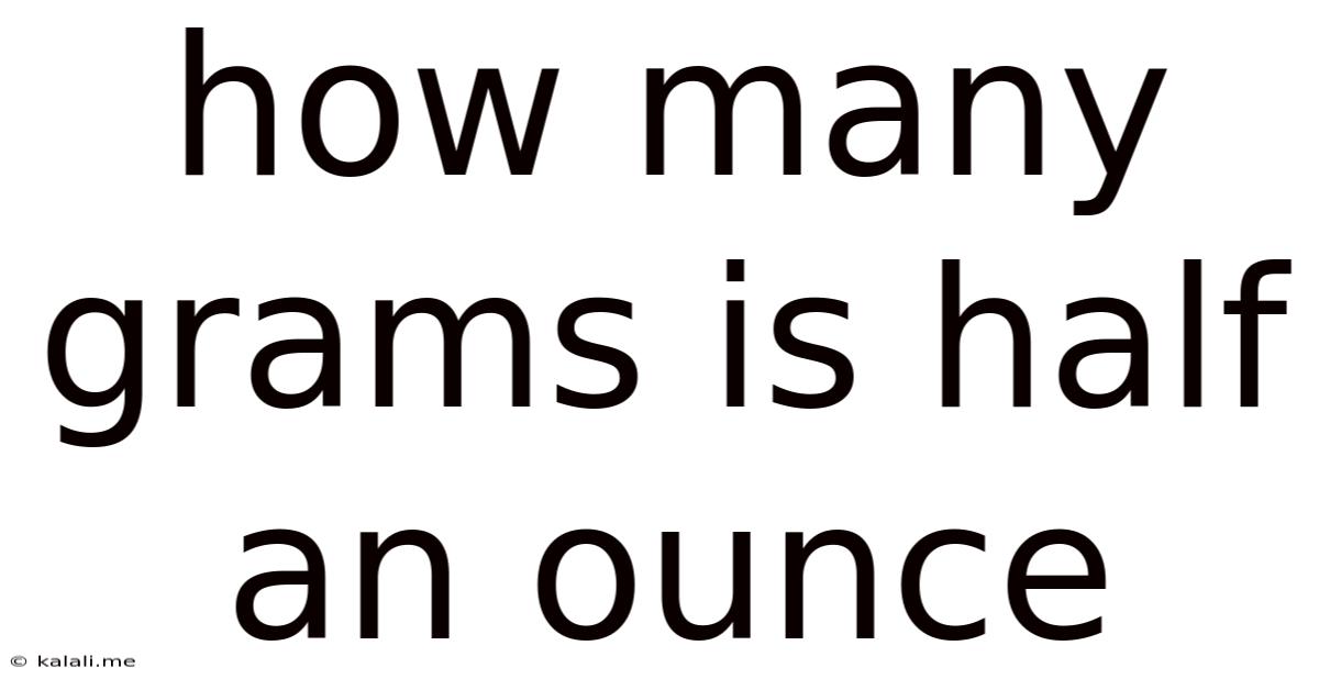How Many Grams Is Half An Ounce