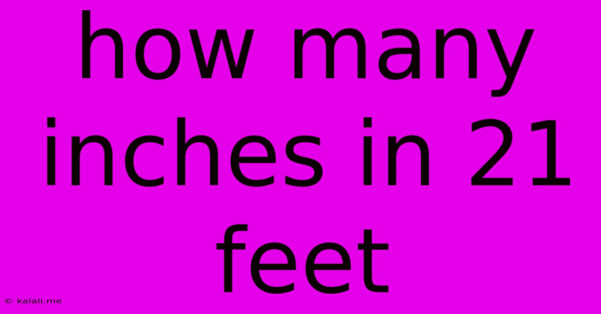 How Many Inches In 21 Feet