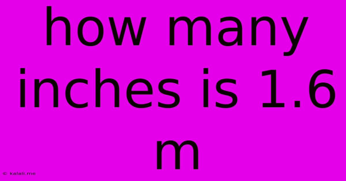 How Many Inches Is 1.6 M