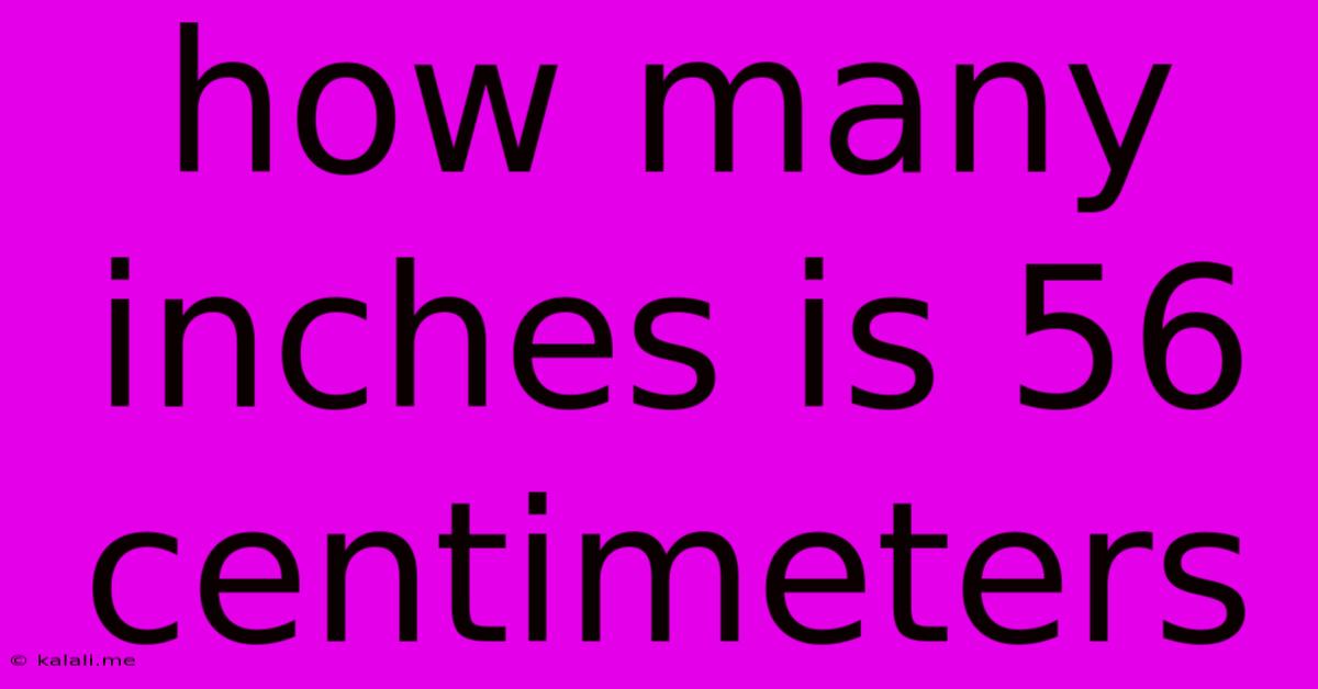 How Many Inches Is 56 Centimeters