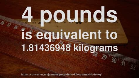 How Many Kilos Is 4 Pounds