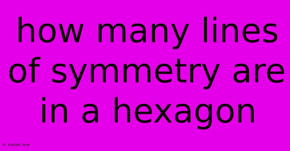 How Many Lines Of Symmetry Are In A Hexagon