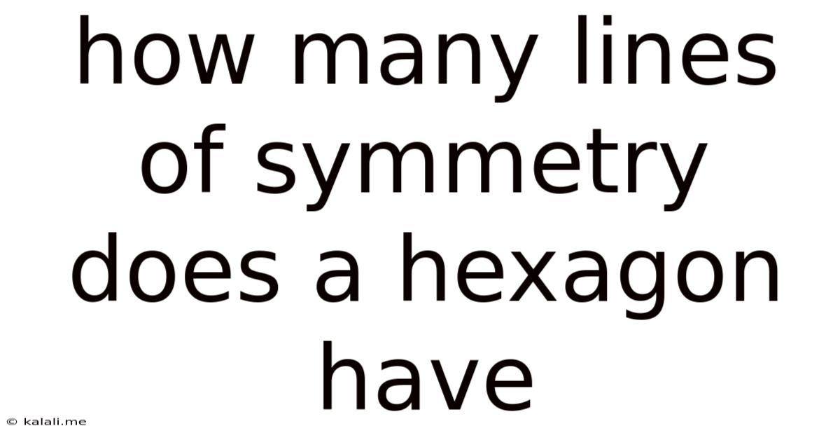 How Many Lines Of Symmetry Does A Hexagon Have