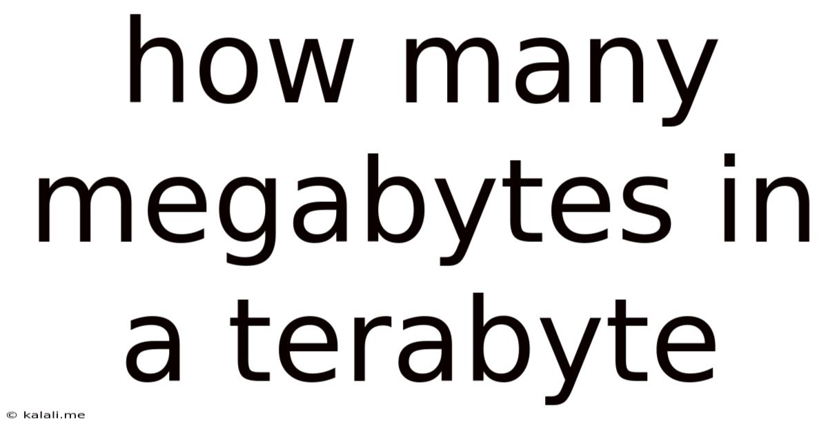 How Many Megabytes In A Terabyte