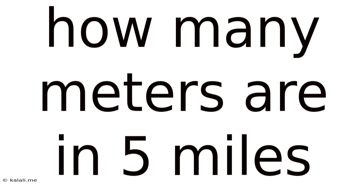 How Many Meters Are In 5 Miles