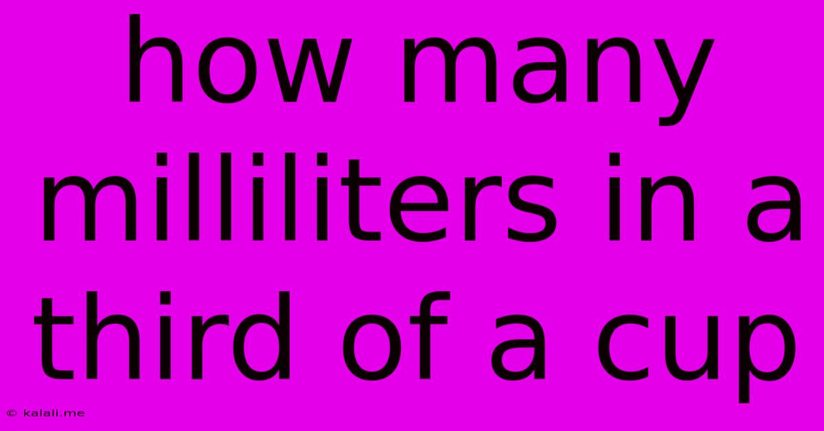 How Many Milliliters In A Third Of A Cup