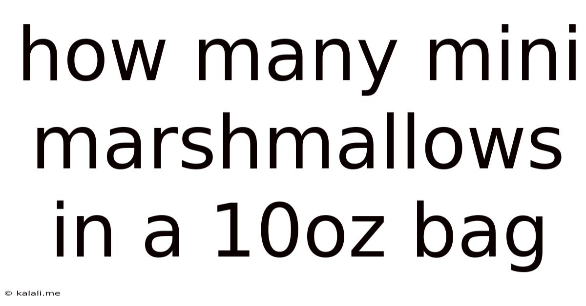How Many Mini Marshmallows In A 10oz Bag