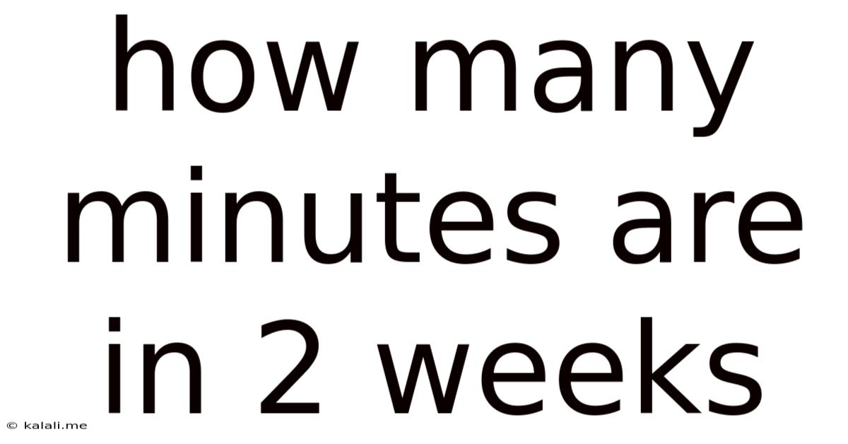 How Many Minutes Are In 2 Weeks