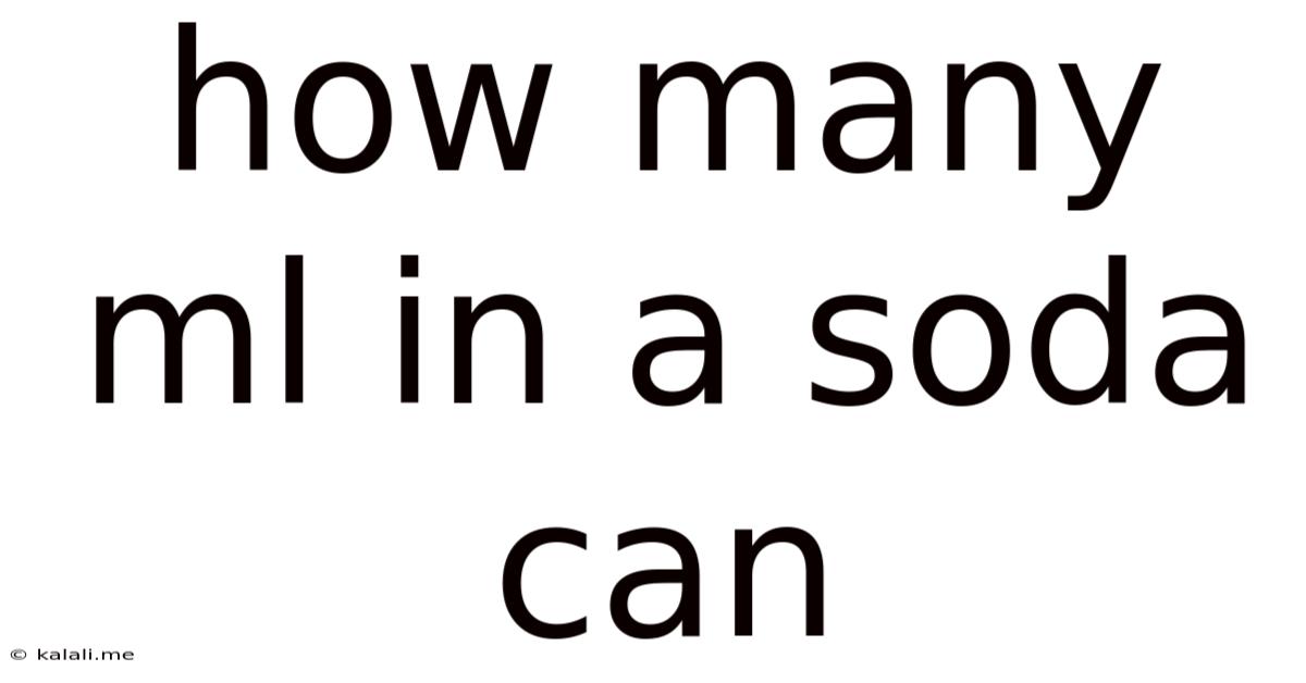 How Many Ml In A Soda Can