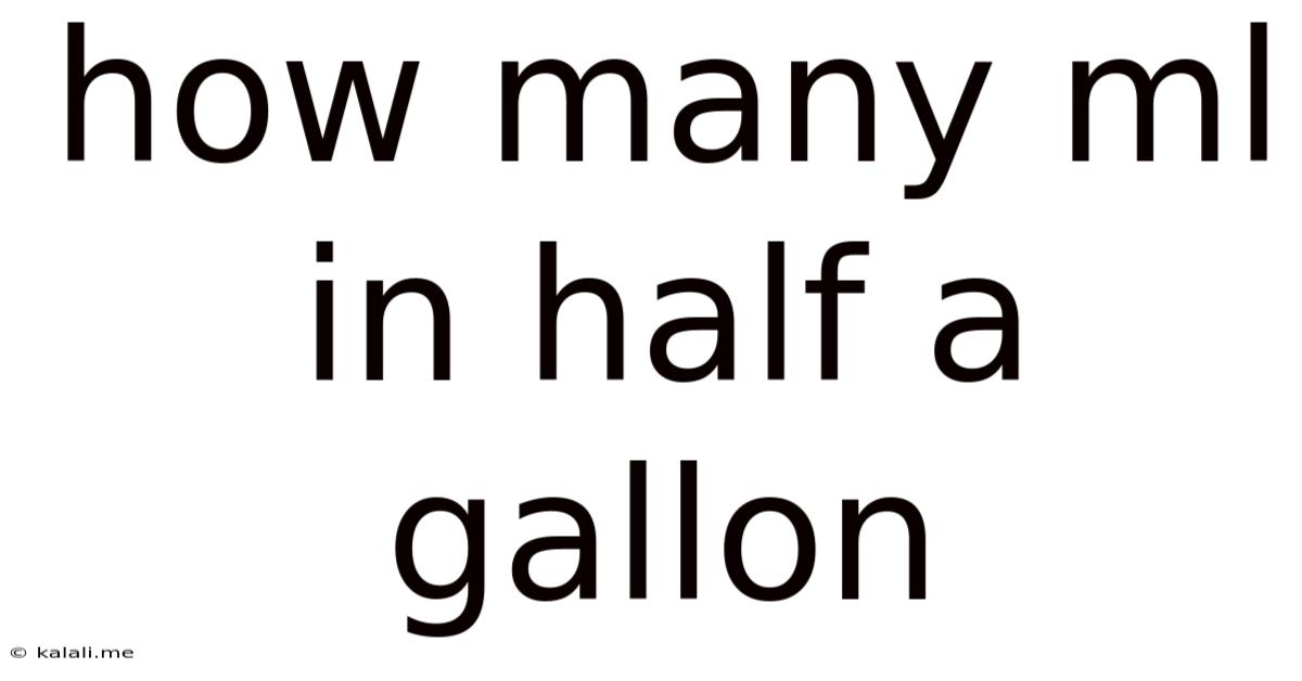 How Many Ml In Half A Gallon
