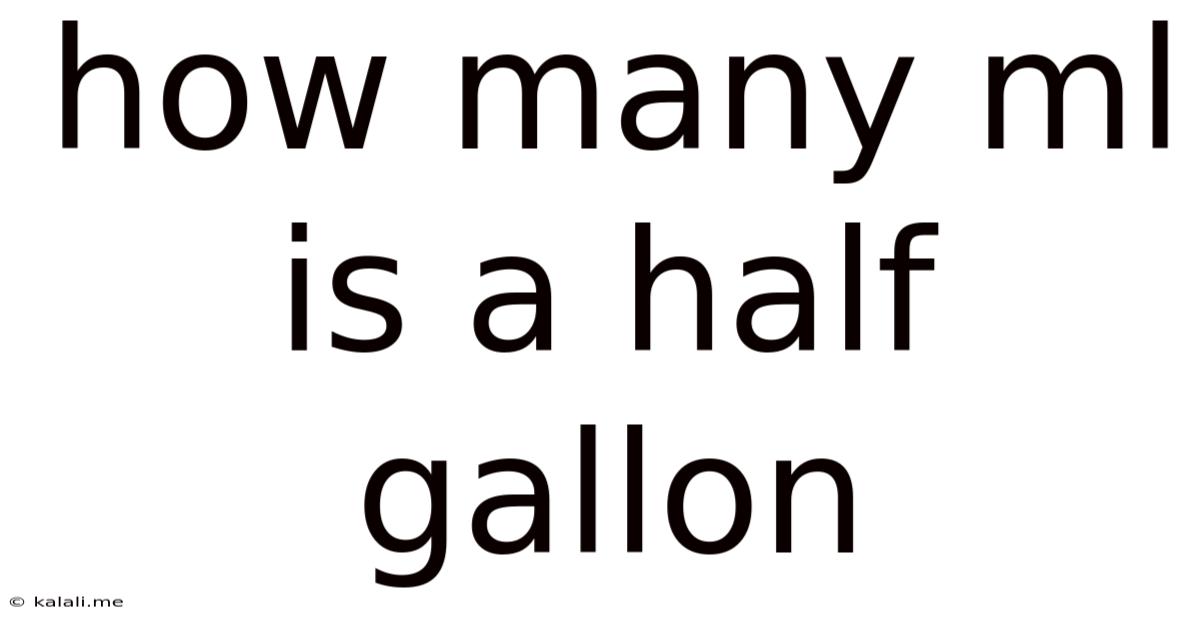 How Many Ml Is A Half Gallon