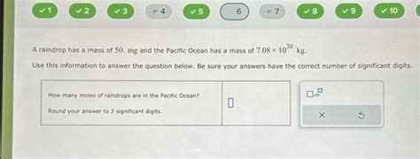 How Many Moles Of Raindrops Are In The Pacific Ocean