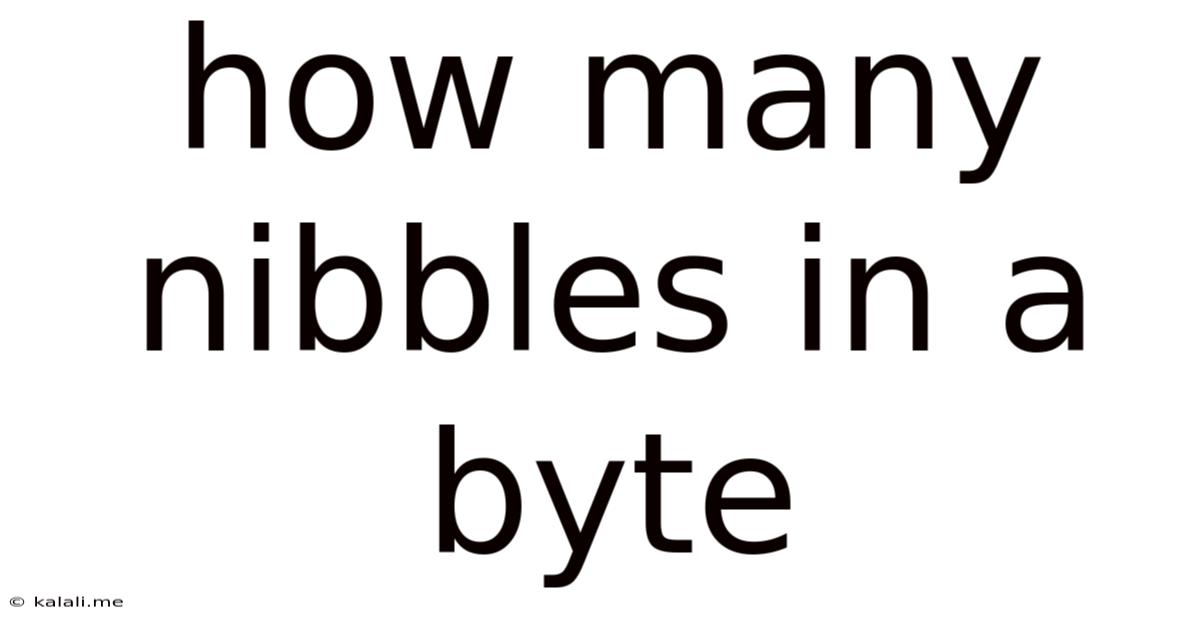 How Many Nibbles In A Byte