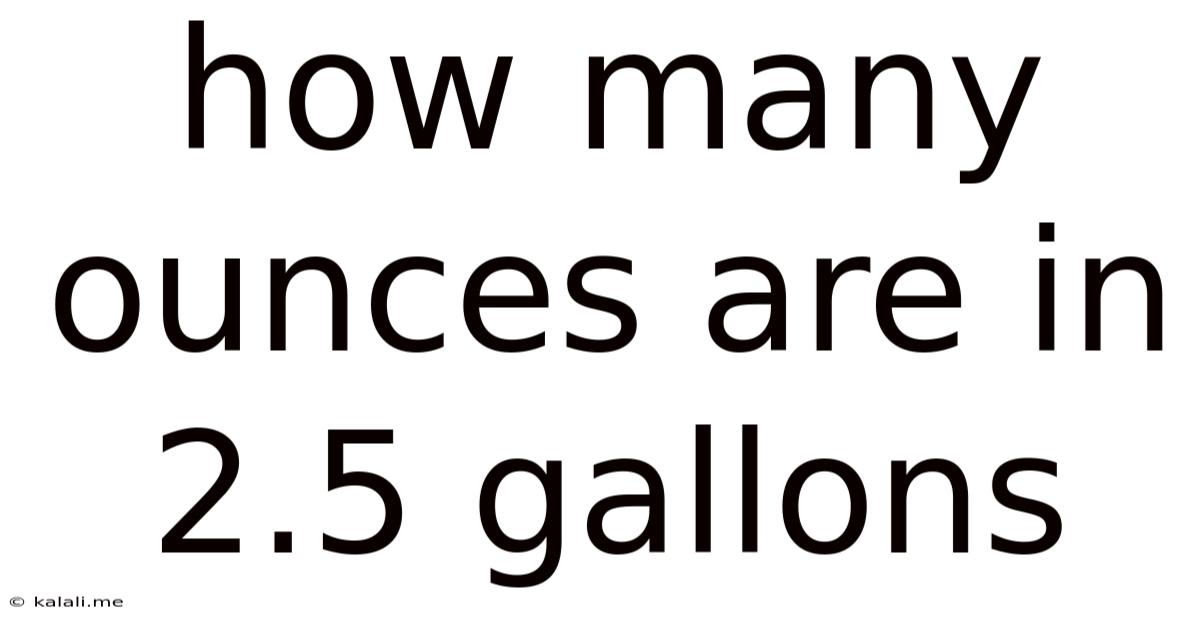 How Many Ounces Are In 2.5 Gallons
